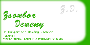 zsombor demeny business card