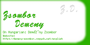 zsombor demeny business card